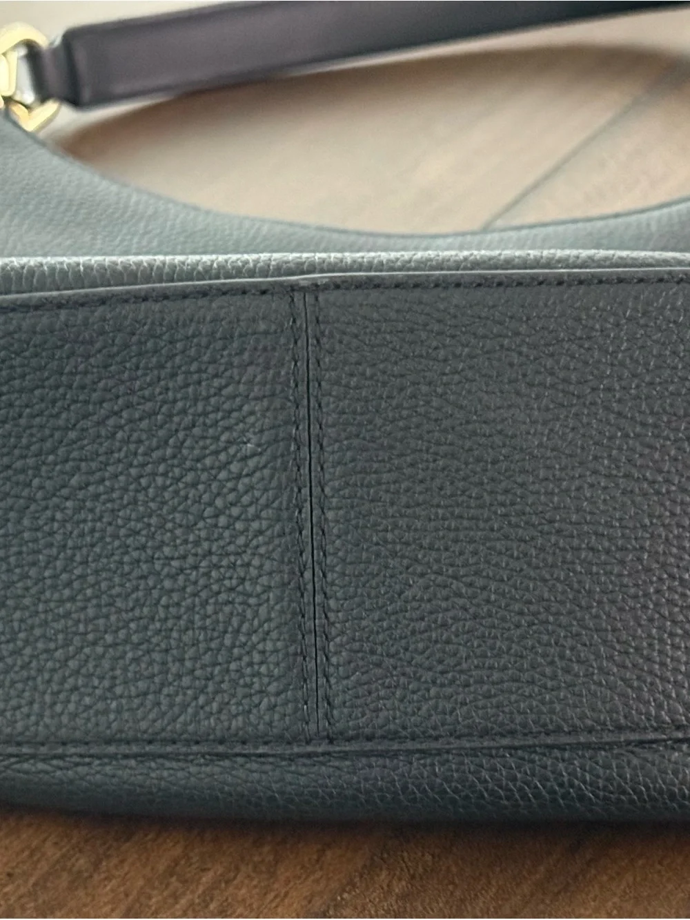 Michael Kors Black Pebbled Leather Hobo with Gold Logo